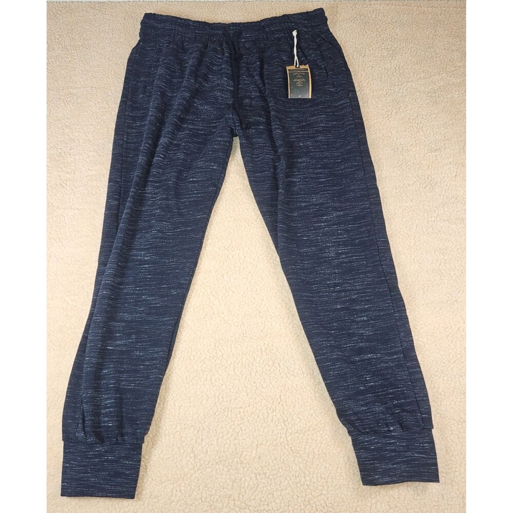 Rebel James & Charli Jogger Pants Mens Large Blue Marled‎ Lounge Sweatpants NWT